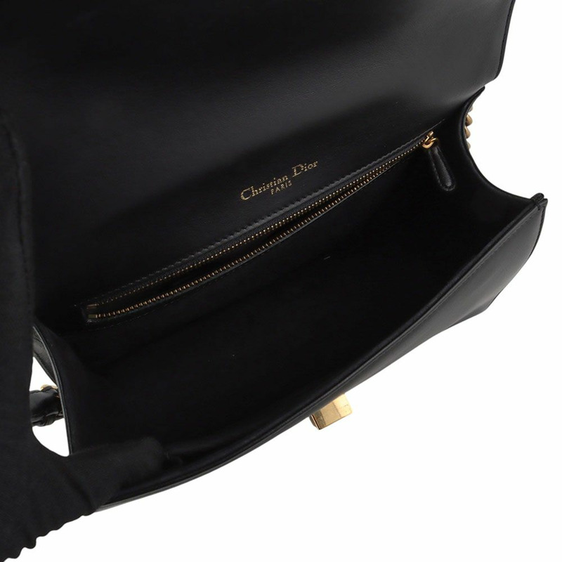 【包稅】DIOR 中型 Diorama 鏈條翻蓋單肩包，帶鉚釘 34475--6