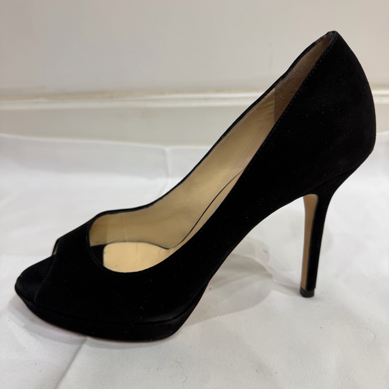 Jimmy Choo Black Peep Toe Heels-1