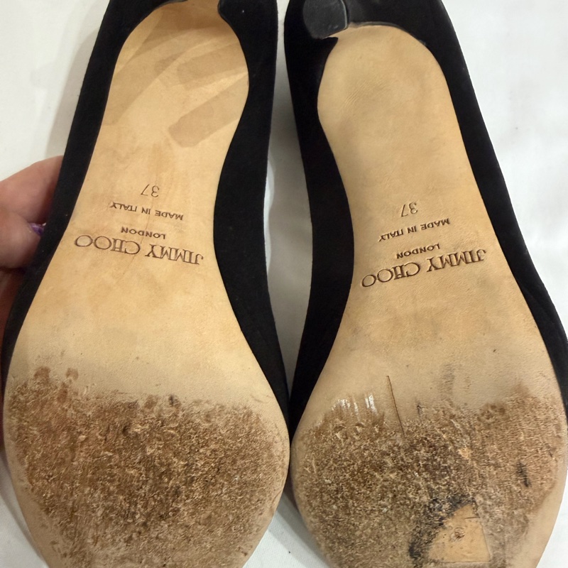 Jimmy Choo Black Peep Toe Heels-3