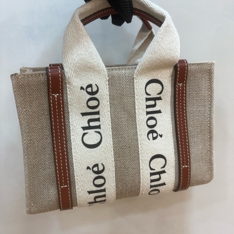 Chloé Woody mini 小號帆布包 斜背/托特包