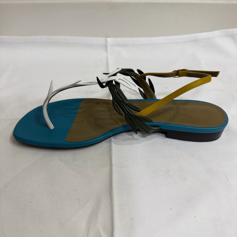 Hermès olive leaves Sandals-3