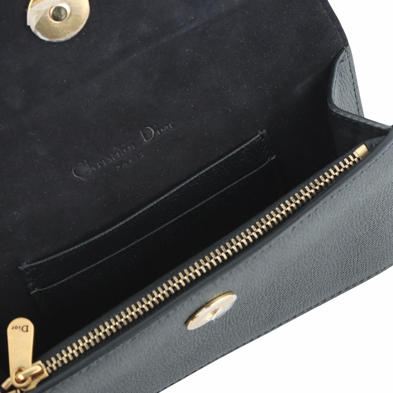 【包稅】DIOR 黑色皮革馬鞍腰包 S5619CCEH-6