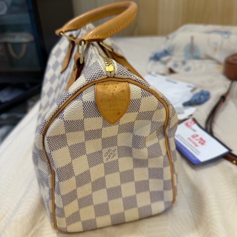 LV speedy 25黑白棋盤格黑白-1