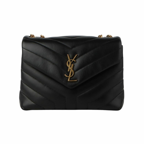 【包稅】SAINT LAURENT Monogram Matelassé Loulou 小號金色斜背包 494699