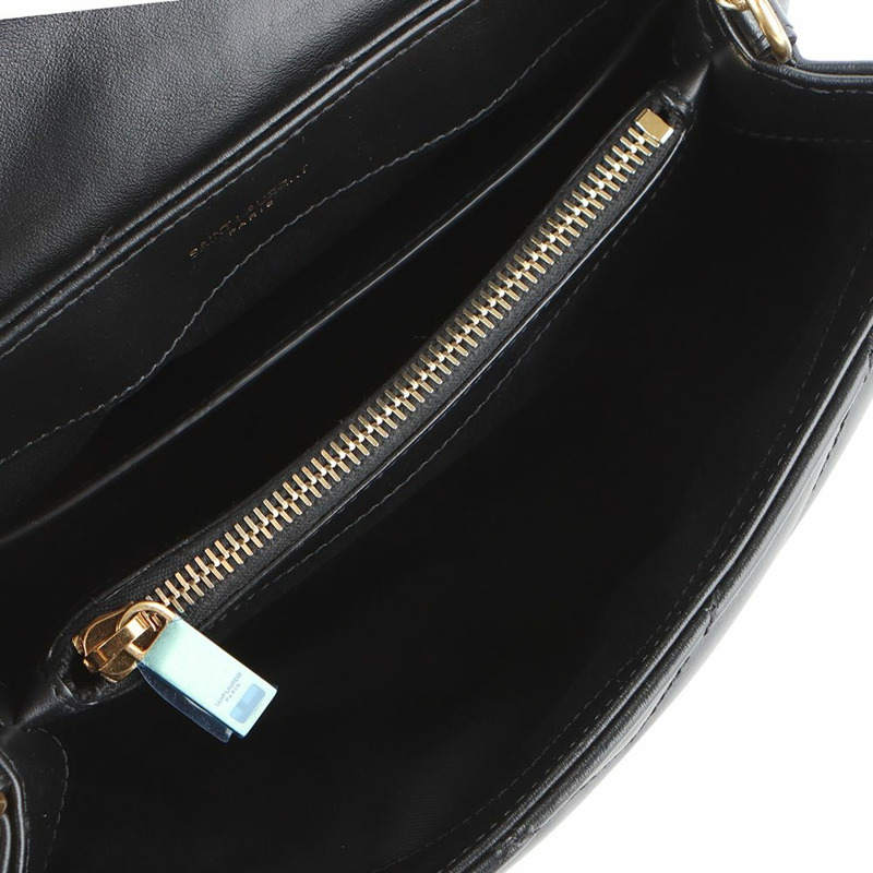 【包稅】SAINT LAURENT Monogram Matelassé Loulou 小號金色斜背包 494699-6