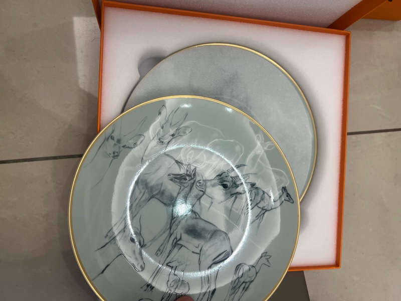 愛馬仕餐盤 兩個一起賣-0