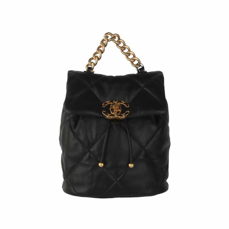 【包稅】CHANEL AS4223 Nineteen 系列羊皮 19 金色鏈條雙肩包-0