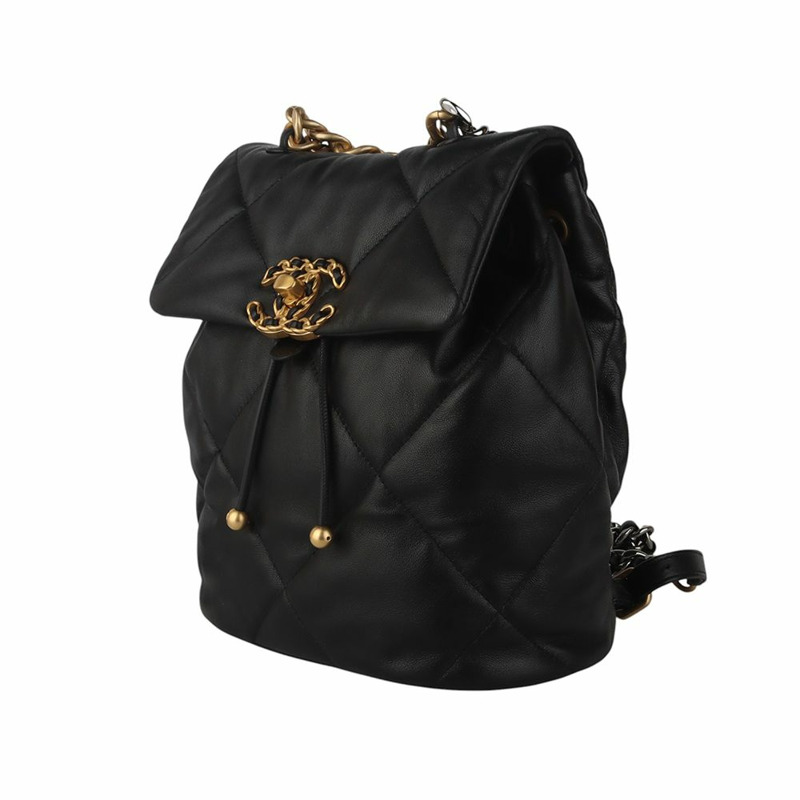 【包稅】CHANEL AS4223 Nineteen 系列羊皮 19 金色鏈條雙肩包-1