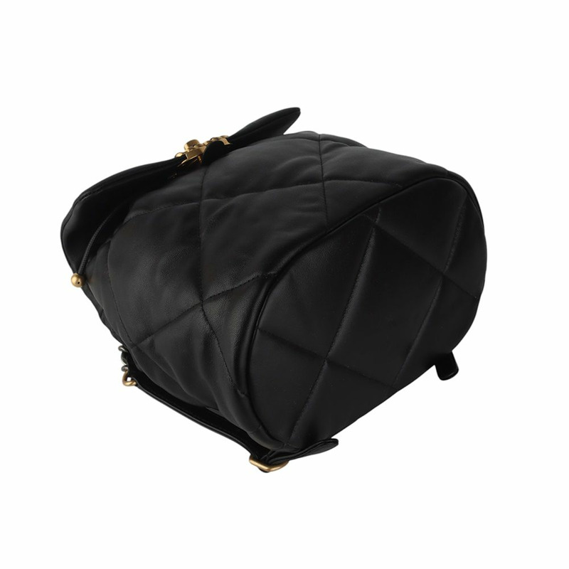 【包稅】CHANEL AS4223 Nineteen 系列羊皮 19 金色鏈條雙肩包-4