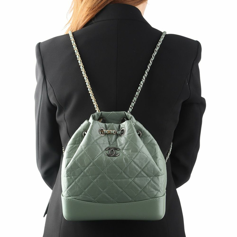 【包稅】CHANEL 薄荷綠限量版 Gabrielle 小號雙肩包 34622Y-8