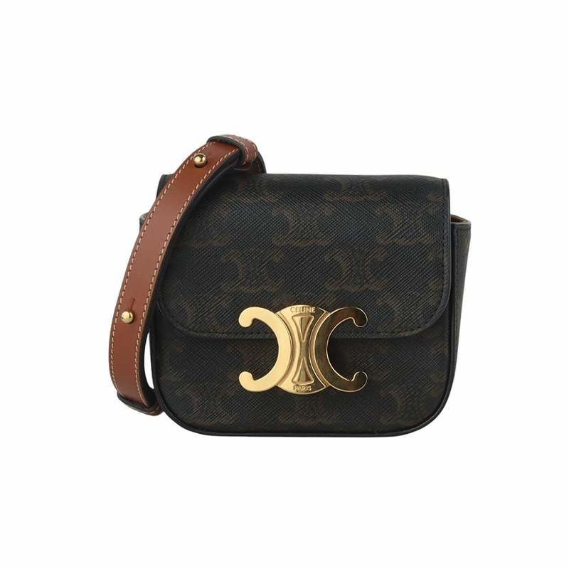【包稅】CELINE Triomphe Mini Clutch Crossbody 10I512DQB-0
