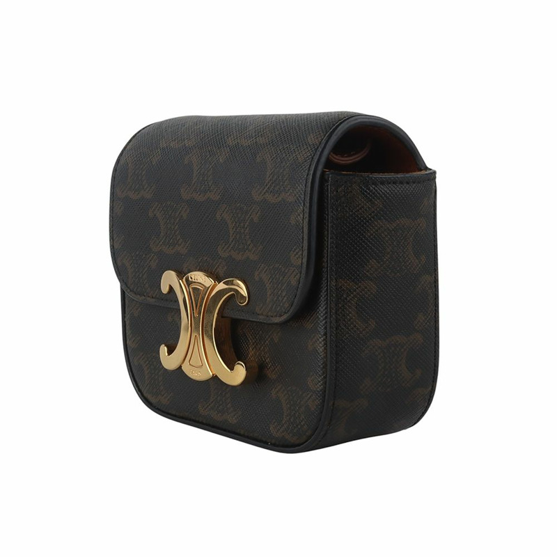 【包稅】CELINE Triomphe Mini Clutch Crossbody 10I512DQB-1