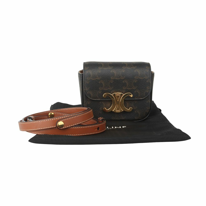 【包稅】CELINE Triomphe Mini Clutch Crossbody 10I512DQB-7