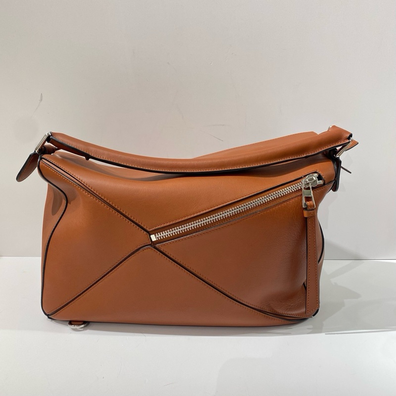 Loewe羅意威 puzzle幾何包焦糖色大號-0