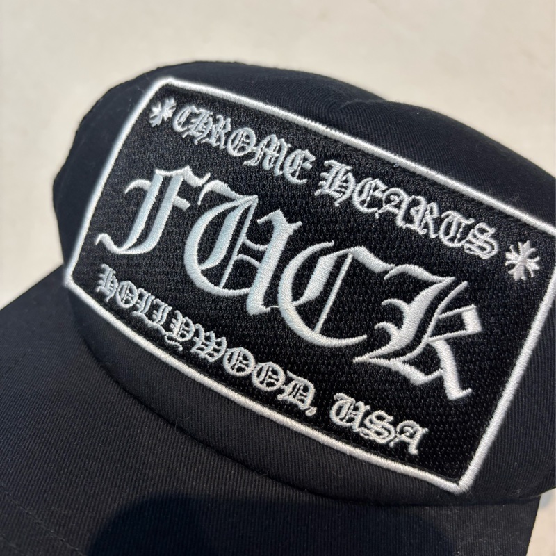 Chromehearts CH 克羅心 經典黑布網帽 卡車司機帽 onesize-5