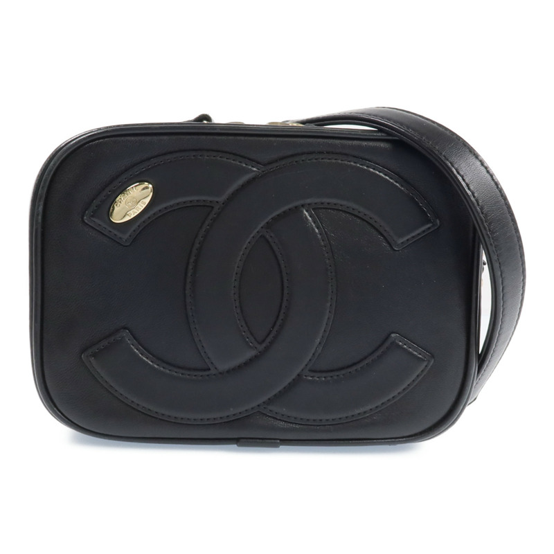 CHANEL 牛皮皮革Shoulder Bag金扣鏈帶肩背袋-0