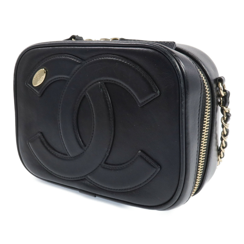 CHANEL 牛皮皮革Shoulder Bag金扣鏈帶肩背袋-1