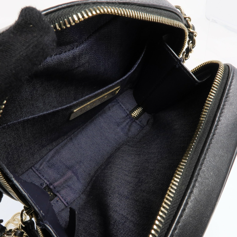 CHANEL 牛皮皮革Shoulder Bag金扣鏈帶肩背袋-4