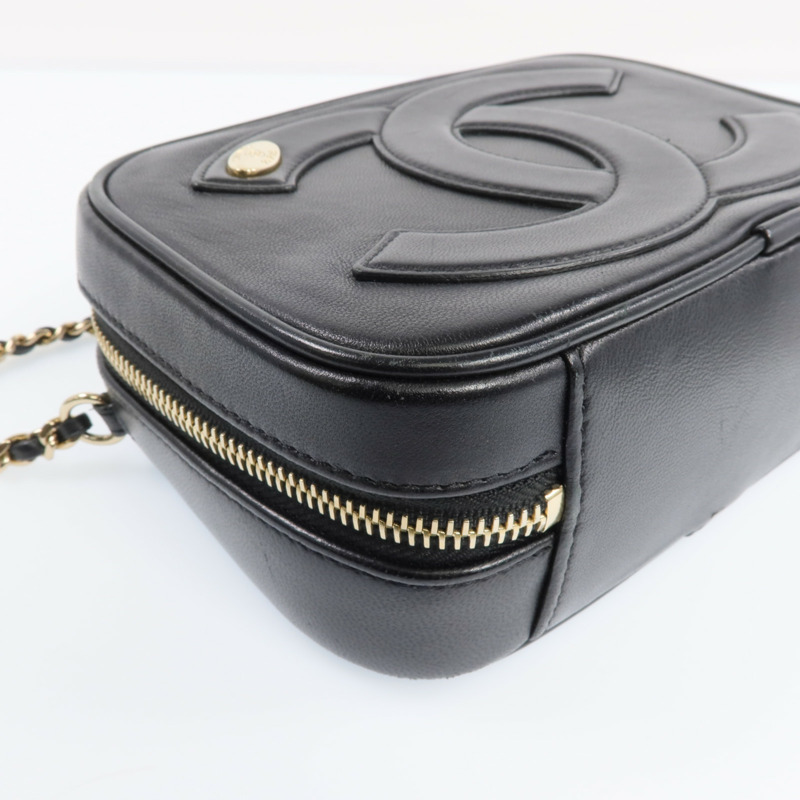 CHANEL 牛皮皮革Shoulder Bag金扣鏈帶肩背袋-9