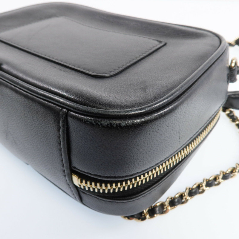 CHANEL 牛皮皮革Shoulder Bag金扣鏈帶肩背袋-10