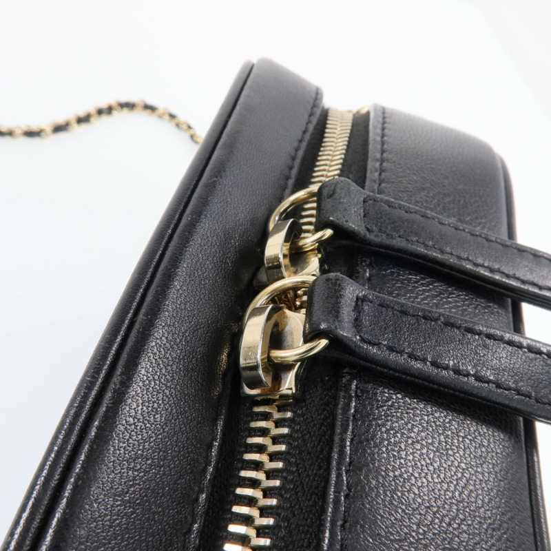 CHANEL 牛皮皮革Shoulder Bag金扣鏈帶肩背袋-12