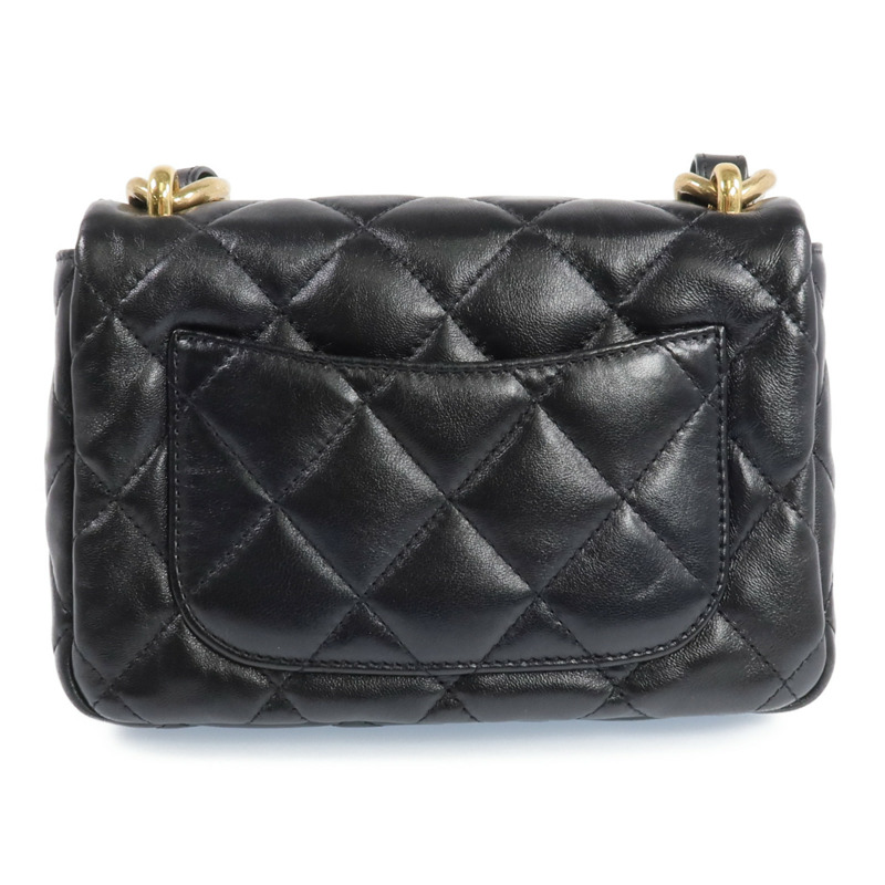 CHANEL 牛皮皮革Chain Shoulder Bag金扣鏈帶肩背袋-2