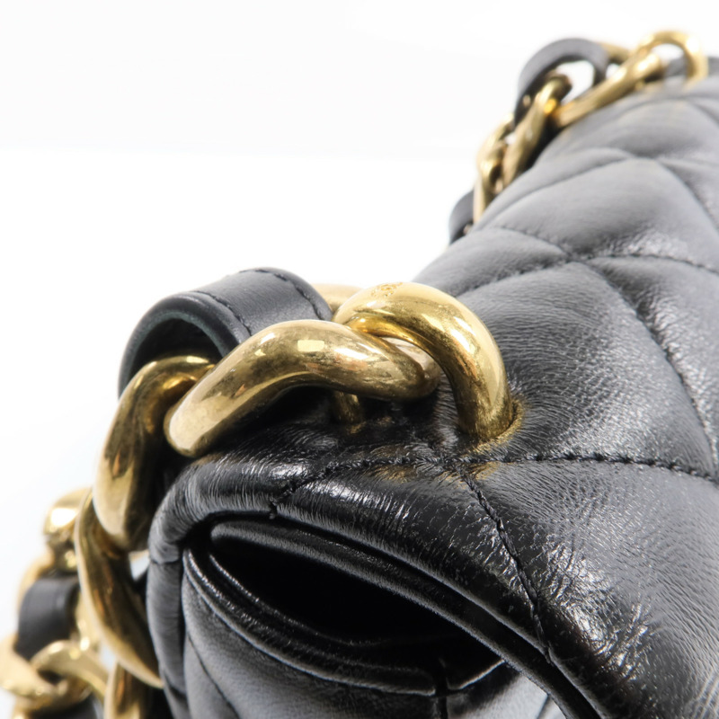 CHANEL 牛皮皮革Chain Shoulder Bag金扣鏈帶肩背袋-11