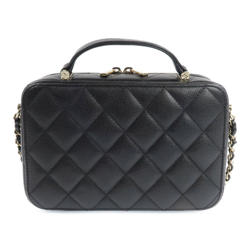 CHANEL 牛皮皮革Vanity Case金扣手挽肩背兩用袋-2