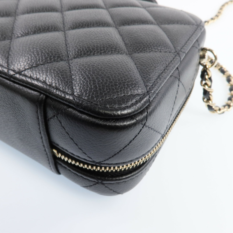 CHANEL 牛皮皮革Vanity Case金扣手挽肩背兩用袋-12