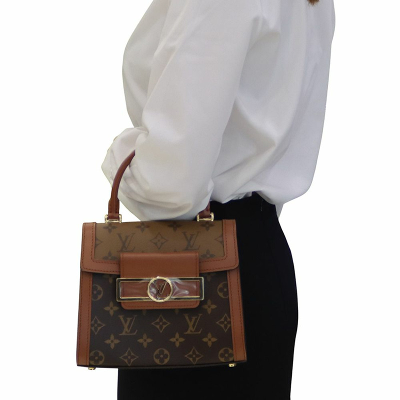 【包稅】LOUIS VUITTON Monogram Reverse Dolphin Top Handle Crossbody Bag-8