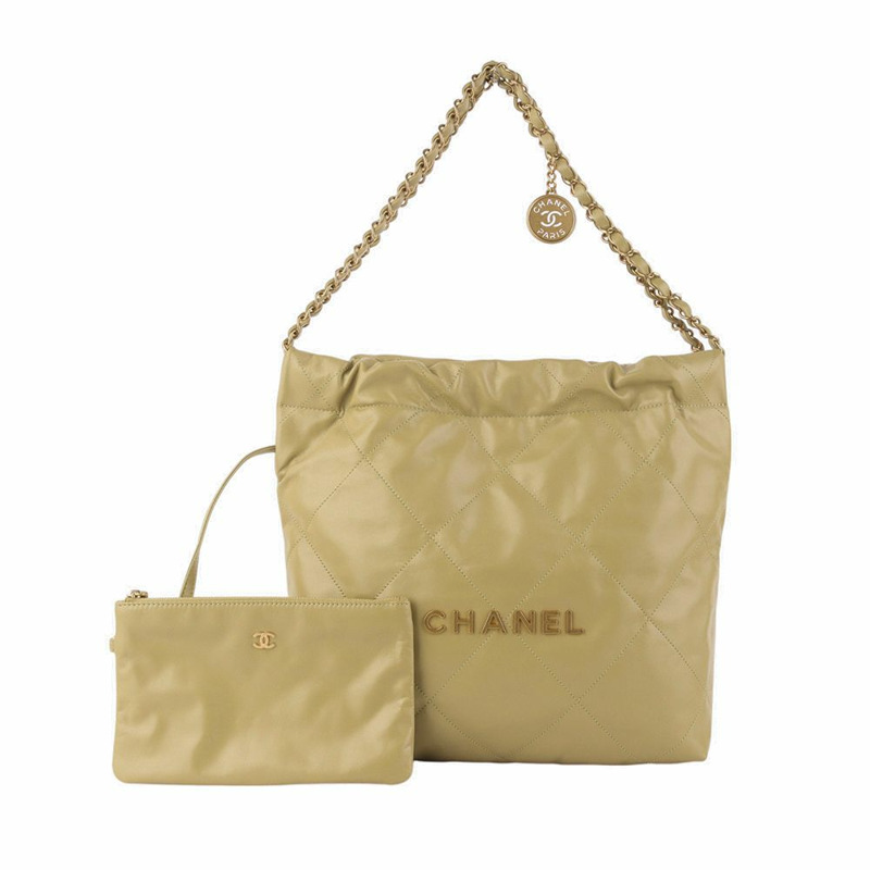 【包稅】CHANEL AS3260 22 白色亮面小牛皮小號單肩包（百貨公司發票）-0