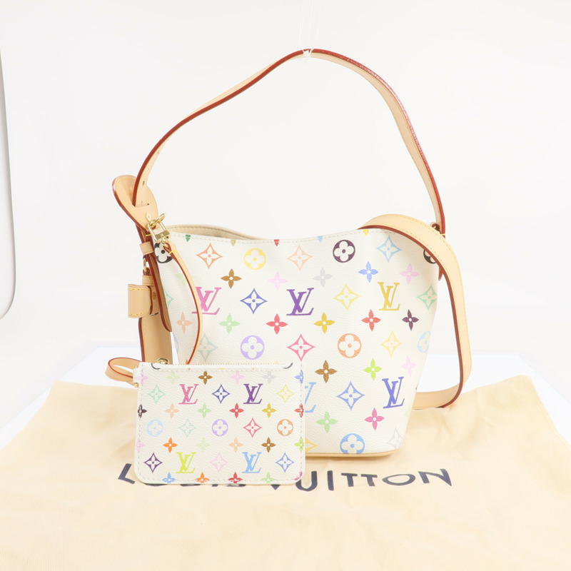 LOUIS VUITTON Monogram Multicolore LV x TM All In BB金扣手挽肩背兩用袋-7
