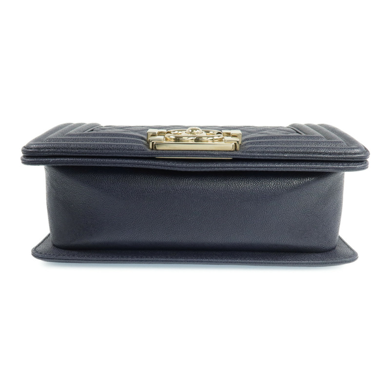 CHANEL 牛皮皮革Boy 20金扣鏈帶肩背袋-3