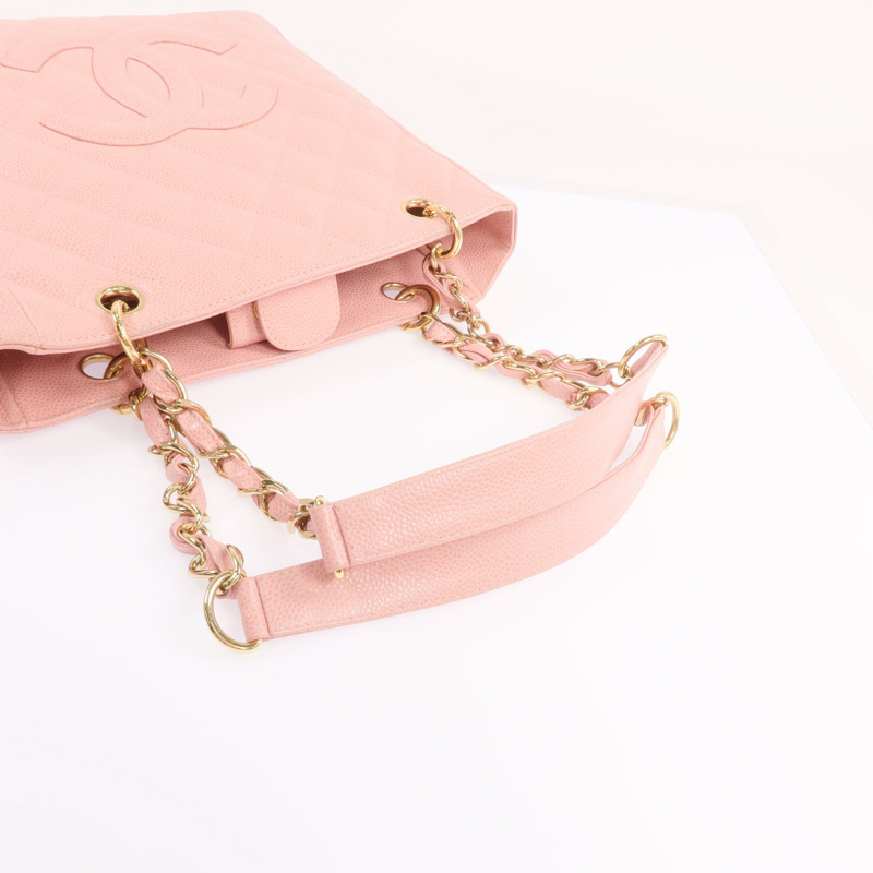 CHANEL PST Petite Shopping Tote Bag金扣鏈帶肩背袋-8