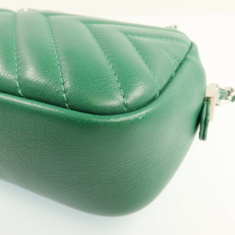 CHANEL 羊皮皮革Camera Bag銀扣鏈帶肩背袋-11