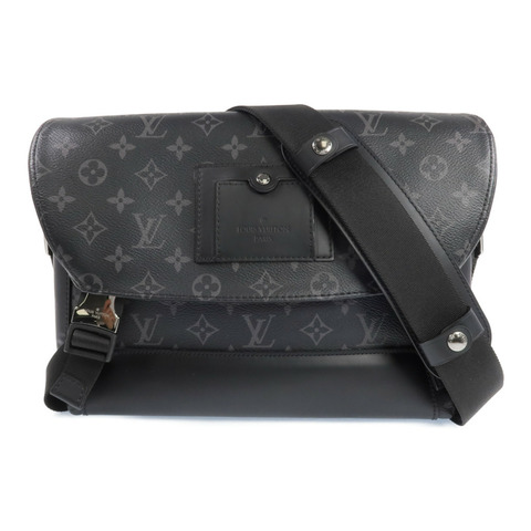LOUIS VUITTON Monogram Eclipse Messenger PM Voyager銀扣肩背袋