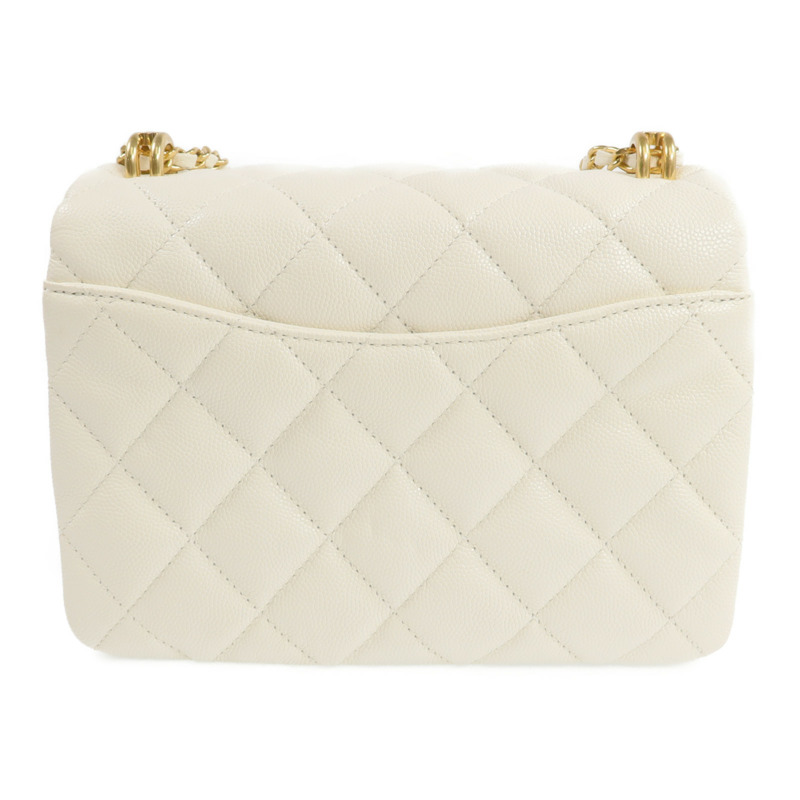 CHANEL 牛皮皮革Chain Shoulder Bag金扣鏈帶肩背袋-2