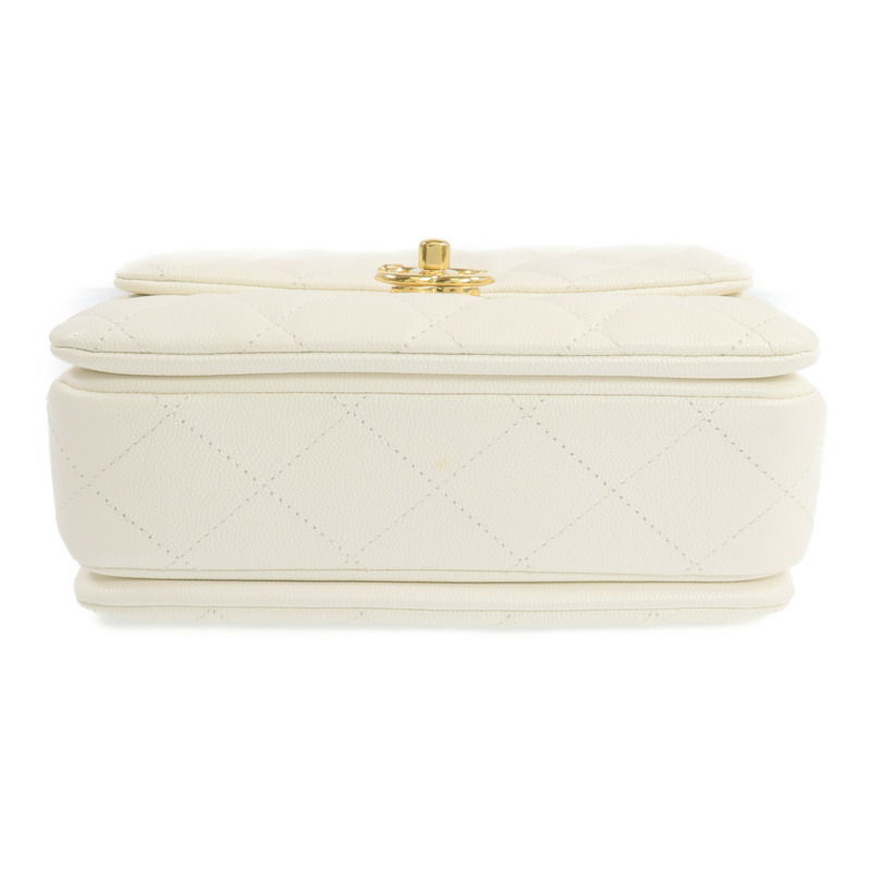 CHANEL 牛皮皮革Chain Shoulder Bag金扣鏈帶肩背袋-3