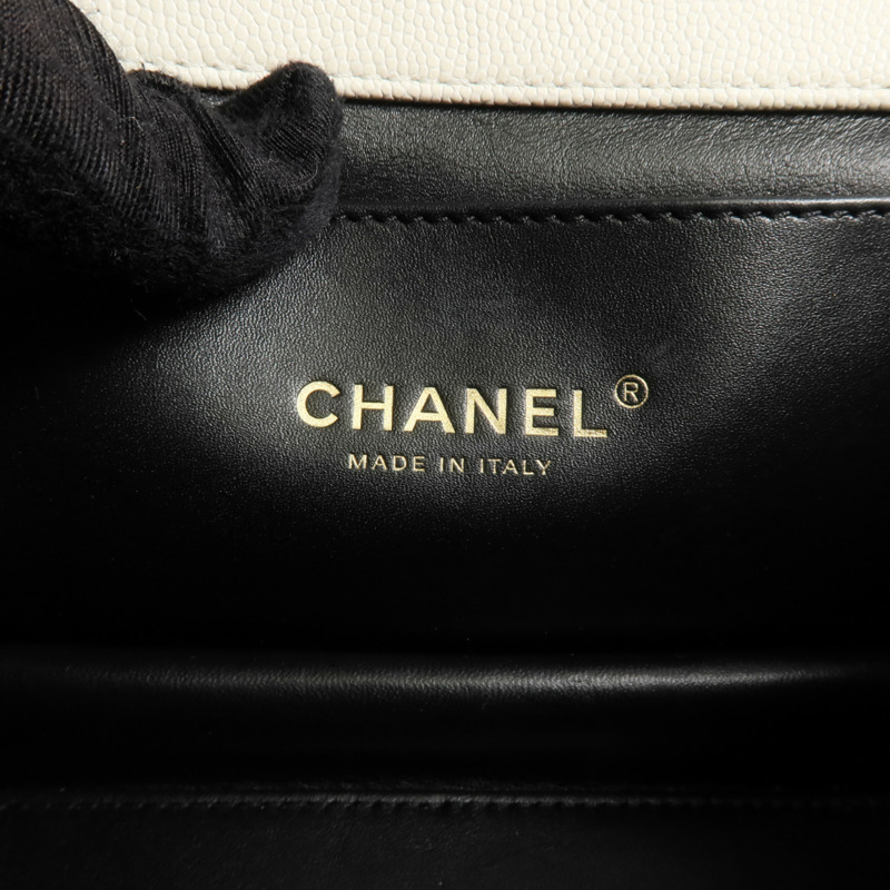 CHANEL 牛皮皮革Chain Shoulder Bag金扣鏈帶肩背袋-5