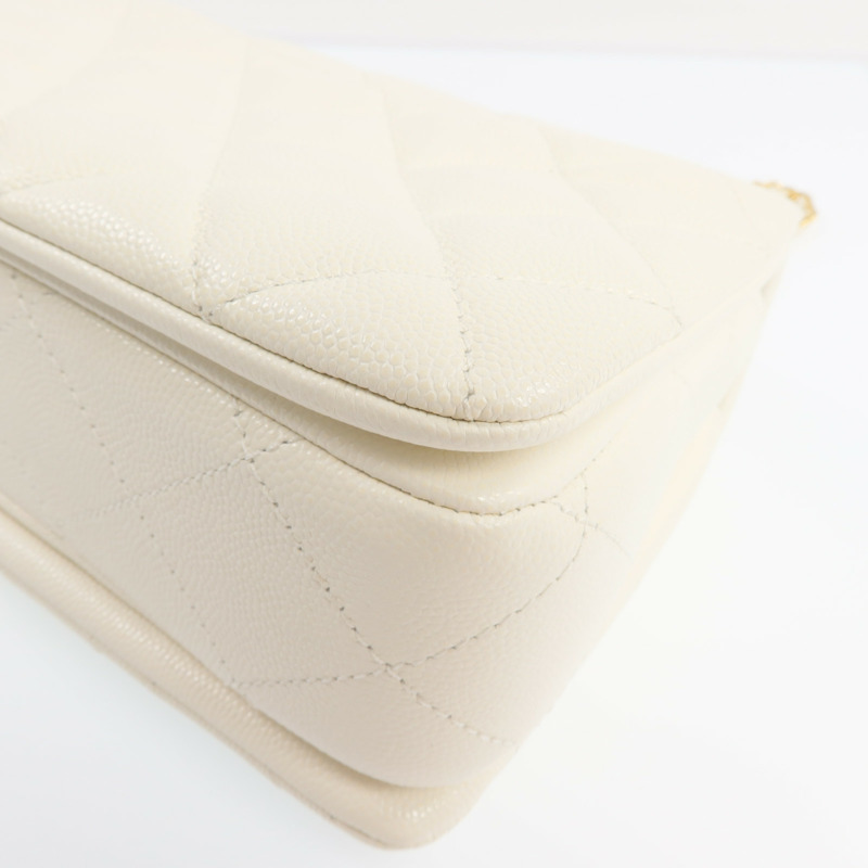 CHANEL 牛皮皮革Chain Shoulder Bag金扣鏈帶肩背袋-11