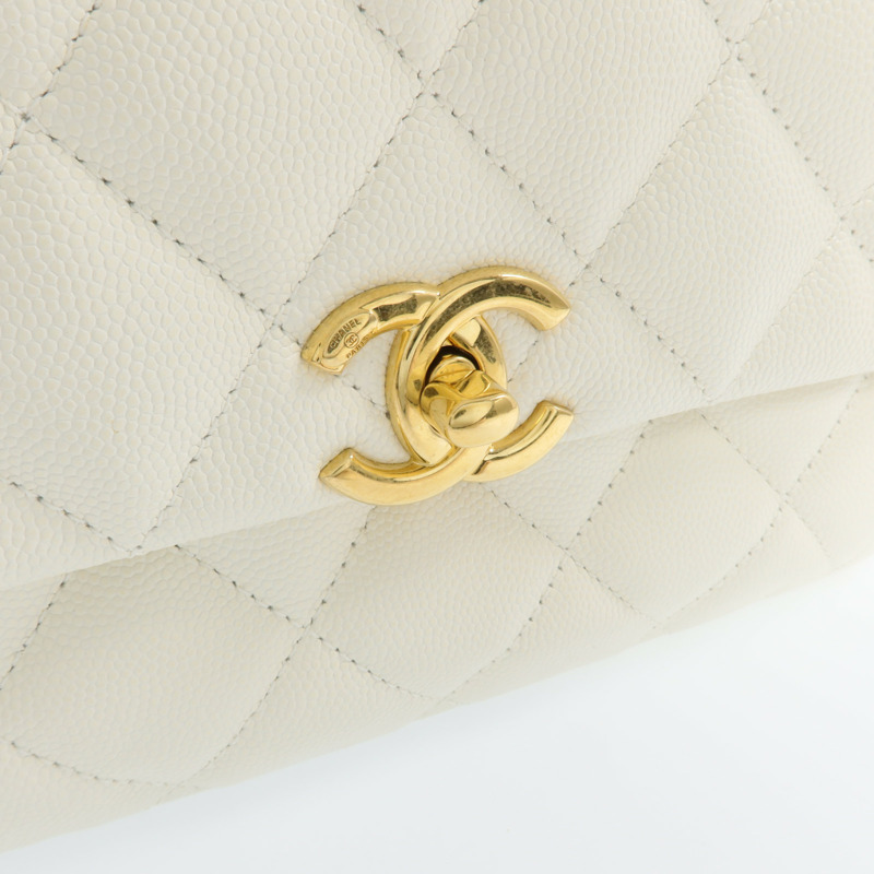 CHANEL 牛皮皮革Chain Shoulder Bag金扣鏈帶肩背袋-14