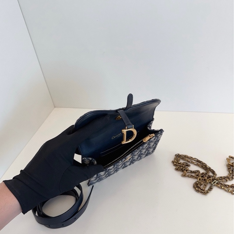 Dior迪奧 Oblique saddle老花馬鞍腰包-5