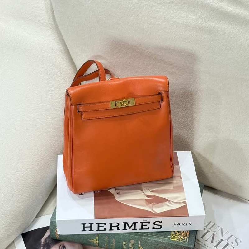 Hermes • Kelly Ado 火焰橙 Swift皮 金釦-3