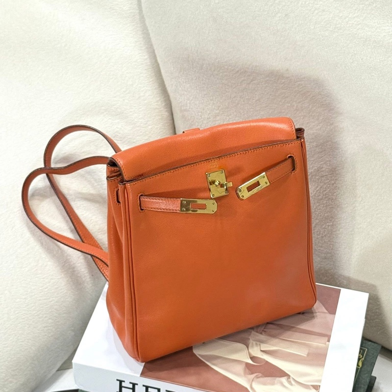 Hermes • Kelly Ado 火焰橙 Swift皮 金釦-4