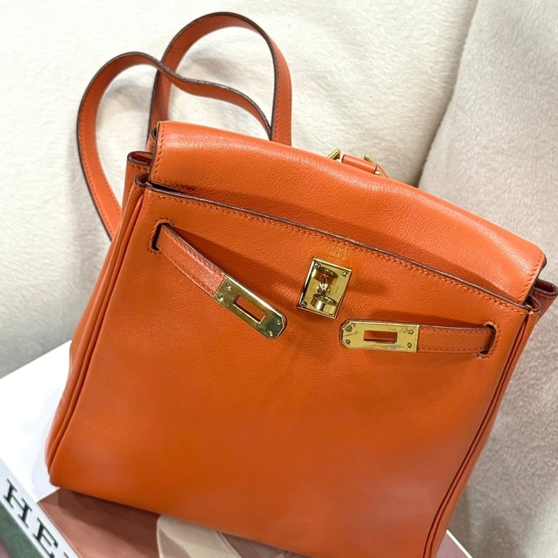Hermes • Kelly Ado 火焰橙 Swift皮 金釦-5
