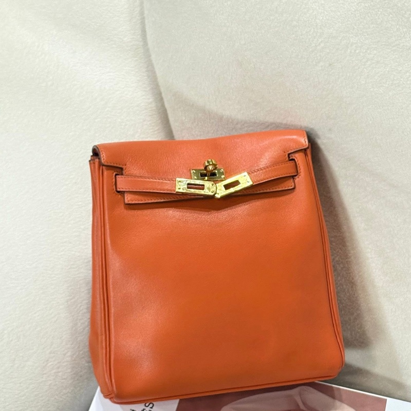 Hermes • Kelly Ado 火焰橙 Swift皮 金釦-6