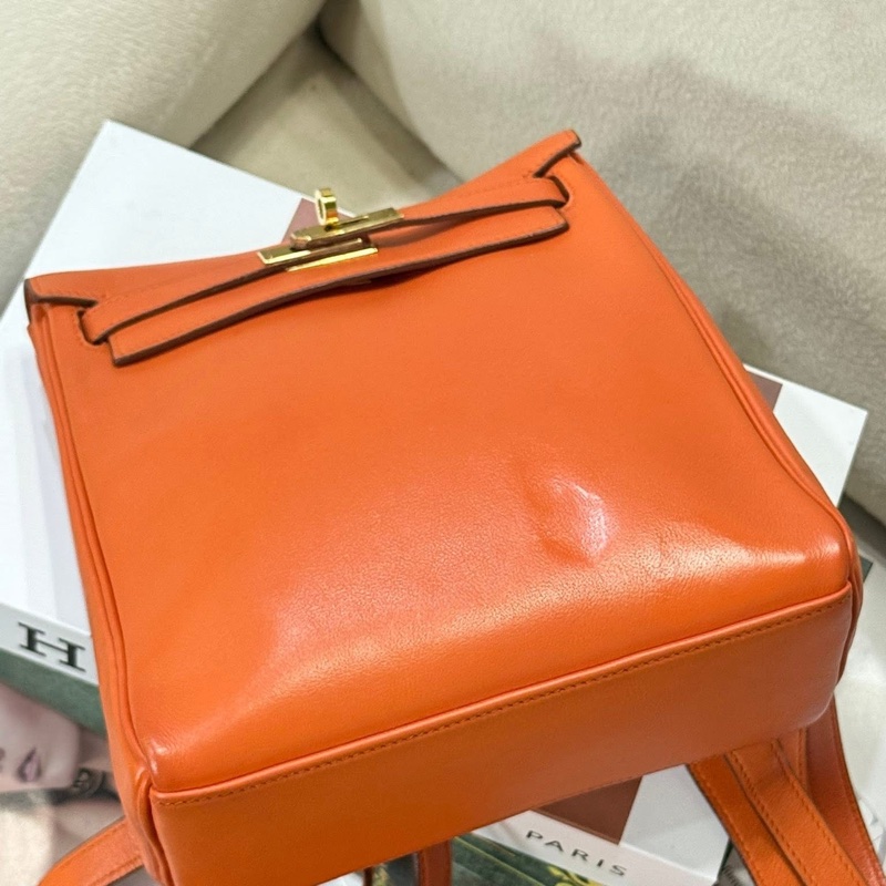 Hermes • Kelly Ado 火焰橙 Swift皮 金釦-11