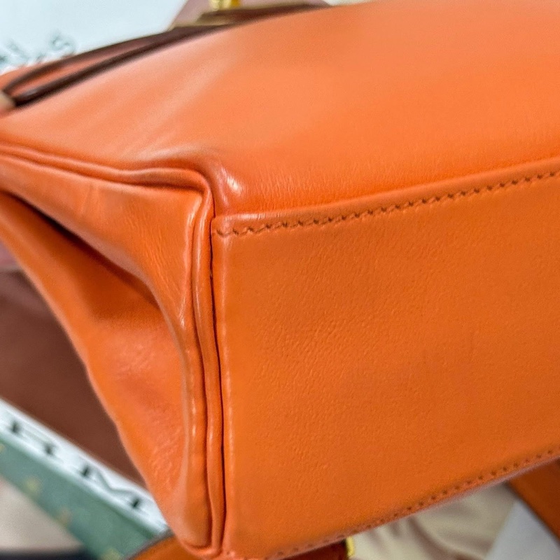 Hermes • Kelly Ado 火焰橙 Swift皮 金釦-12