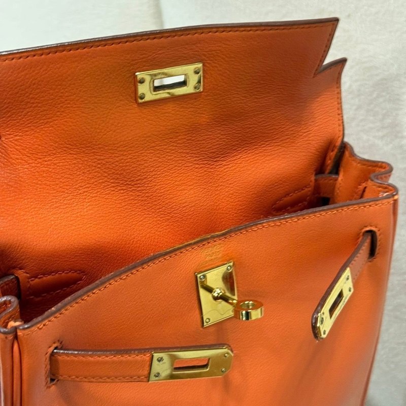 Hermes • Kelly Ado 火焰橙 Swift皮 金釦-23