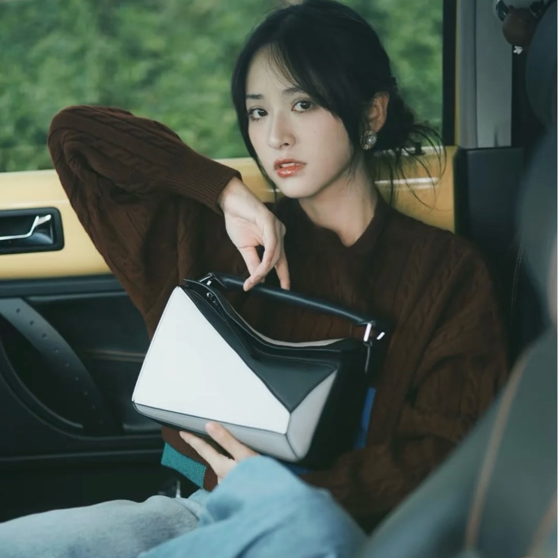 Loewe羅意威 三拼色Puzzle百變幾何包 小號-3